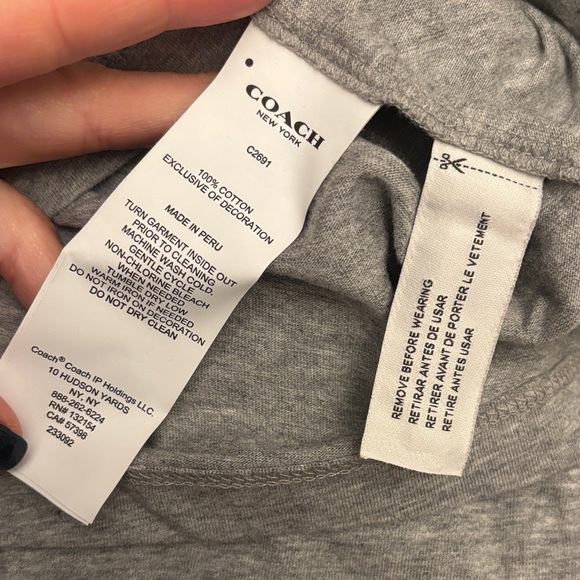 Coach Heather Gray Tee with Airbrushed Blue Logo - Picture 5 of 5